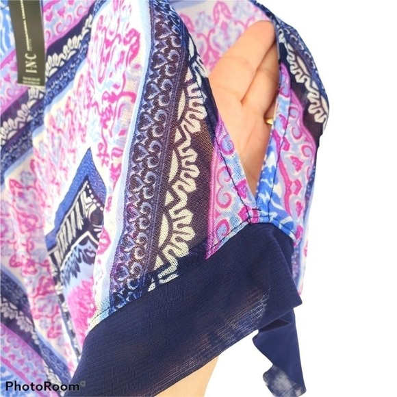 INC International Concepts Blouse Tie-Front Sheer Kimono Top‎ Petite Small NWT - Picture 7 of 11